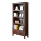 Closed Back Wooden Bookshelf Nordic Study Room Storage Standard Bookcase 31.5"L x 12.2"W x 68.9"H Walnut Clearhalo 'Bookcases' 'furn' 'furn_bookcases' 'Furniture' 'Office Furniture' 5455785
