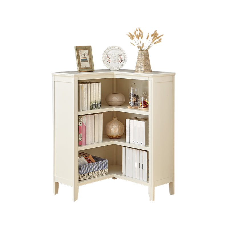 Closed Back Wooden Bookshelf Nordic Study Room Storage Standard Bookcase 31.4"L x 31.4"W x 42.1"H White Clearhalo 'Bookcases' 'furn' 'furn_bookcases' 'Furniture' 'Office Furniture' 5455787