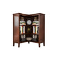 Closed Back Wooden Bookshelf Nordic Study Room Storage Standard Bookcase 31.4"L x 31.4"W x 42.1"H Walnut Clearhalo 'Bookcases' 'furn' 'furn_bookcases' 'Furniture' 'Office Furniture' 5455788