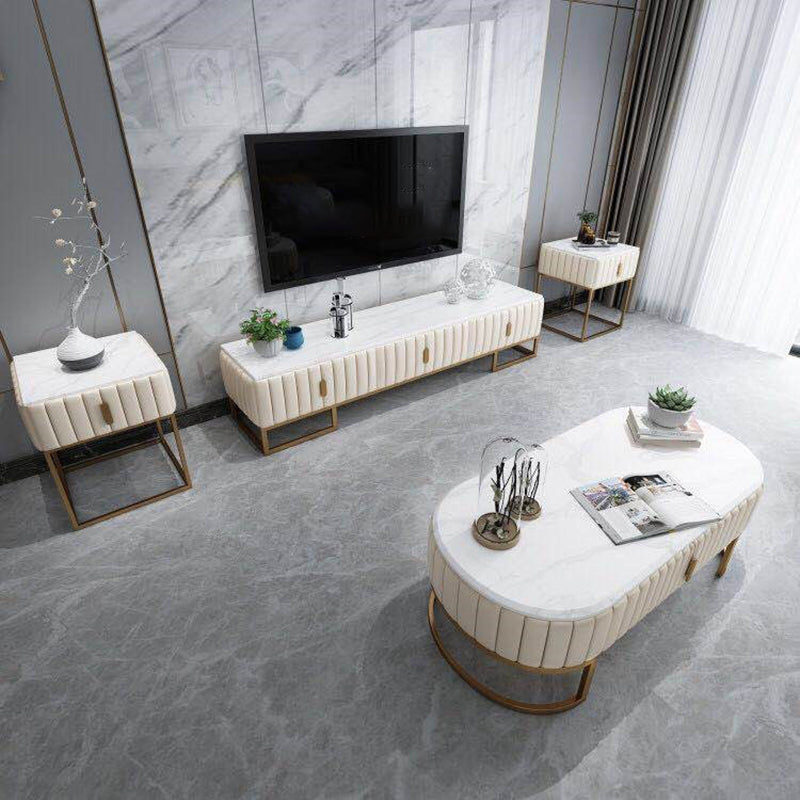 Console TV in stile TV in stile glam con cassetti