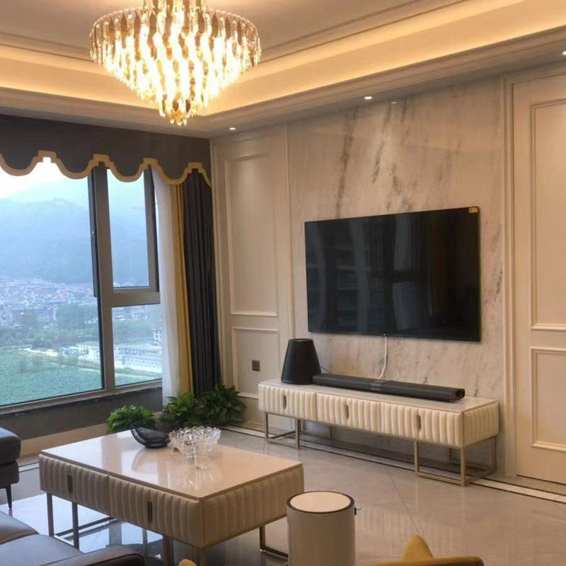 Console TV in stile TV in stile glam con cassetti