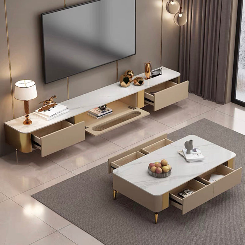 Luxury Enclosed Storage TV Console Home Rectangle Sintered Stone TV Cabinet Clearhalo 'furn' 'furn_tv_stands_entertainment_centers' 'Furniture' 'Living Room Furniture' 'TV Stands & Entertainment Centers' 'TV Stands & Media Storage Furniture' 'tv_stands_entertainment_centers' 5455888