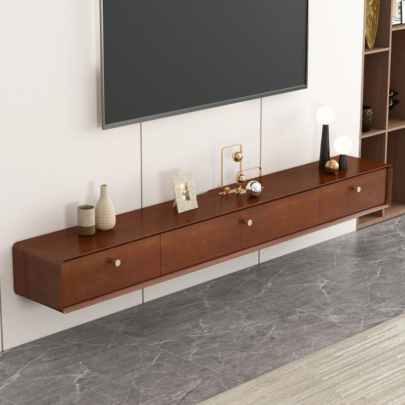 Contemporary Style Wall-mounted TV Stand Rubber Wood TV Cabinet Clearhalo 'furn' 'furn_tv_stands_entertainment_centers' 'Furniture' 'Living Room Furniture' 'TV Stands & Entertainment Centers' 'TV Stands & Media Storage Furniture' 'tv_stands_entertainment_centers' 5455930