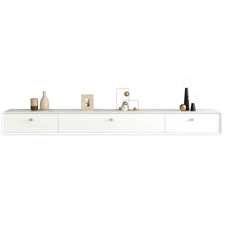 Contemporary Style Wall-mounted TV Stand Rubber Wood TV Cabinet White Clearhalo 'furn' 'furn_tv_stands_entertainment_centers' 'Furniture' 'Living Room Furniture' 'TV Stands & Entertainment Centers' 'TV Stands & Media Storage Furniture' 'tv_stands_entertainment_centers' 5455931