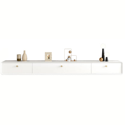 Contemporary Style Wall-mounted TV Stand Rubber Wood TV Cabinet White Clearhalo 'furn' 'furn_tv_stands_entertainment_centers' 'Furniture' 'Living Room Furniture' 'TV Stands & Entertainment Centers' 'TV Stands & Media Storage Furniture' 'tv_stands_entertainment_centers' 5455931