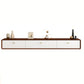 Contemporary Style Wall-mounted TV Stand Rubber Wood TV Cabinet 71"L x 9.5"W x 8"H White-Brown Clearhalo 'furn' 'furn_tv_stands_entertainment_centers' 'Furniture' 'Living Room Furniture' 'TV Stands & Entertainment Centers' 'TV Stands & Media Storage Furniture' 'tv_stands_entertainment_centers' 5455940