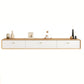 Contemporary Style Wall-mounted TV Stand Rubber Wood TV Cabinet 71"L x 9.5"W x 8"H White-Wood Clearhalo 'furn' 'furn_tv_stands_entertainment_centers' 'Furniture' 'Living Room Furniture' 'TV Stands & Entertainment Centers' 'TV Stands & Media Storage Furniture' 'tv_stands_entertainment_centers' 5455942
