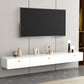 Contemporary Style Wall-mounted TV Stand Rubber Wood TV Cabinet Clearhalo 'furn' 'furn_tv_stands_entertainment_centers' 'Furniture' 'Living Room Furniture' 'TV Stands & Entertainment Centers' 'TV Stands & Media Storage Furniture' 'tv_stands_entertainment_centers' 5455945
