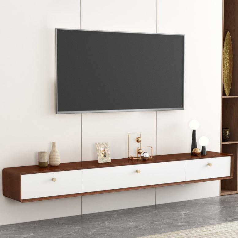 Contemporary Style Wall-mounted TV Stand Rubber Wood TV Cabinet Clearhalo 'furn' 'furn_tv_stands_entertainment_centers' 'Furniture' 'Living Room Furniture' 'TV Stands & Entertainment Centers' 'TV Stands & Media Storage Furniture' 'tv_stands_entertainment_centers' 5455950