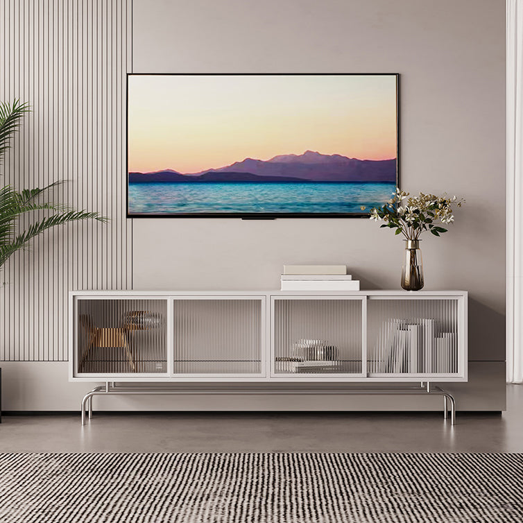 Industrial Home TV Cabinet Metal Enclosed TV Storage with Metal Legs Clearhalo 'furn' 'furn_tv_stands_entertainment_centers' 'Furniture' 'Living Room Furniture' 'TV Stands & Entertainment Centers' 'TV Stands & Media Storage Furniture' 'tv_stands_entertainment_centers' 5455996