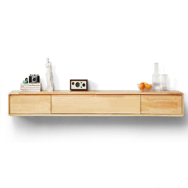 Wall - Mounted TV Stand , Solid Wood TV Stand With Cable Management and Storage Wood Clearhalo 'furn' 'furn_tv_stands_entertainment_centers' 'Furniture' 'Living Room Furniture' 'TV Stands & Entertainment Centers' 'TV Stands & Media Storage Furniture' 'tv_stands_entertainment_centers' 5456031