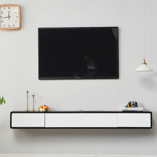 Wall - Mounted TV Stand , Solid Wood TV Stand With Cable Management and Storage Clearhalo 'furn' 'furn_tv_stands_entertainment_centers' 'Furniture' 'Living Room Furniture' 'TV Stands & Entertainment Centers' 'TV Stands & Media Storage Furniture' 'tv_stands_entertainment_centers' 5456040