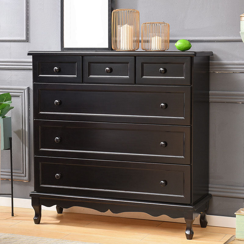 Coffre de lingerie de chambre à coucher en bois de glam classique avec tiroir