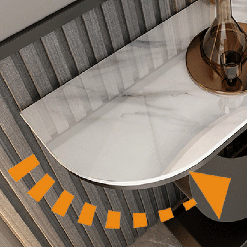 Tavolo da console astratto di ardesia/metallo glam di metallo per Hall