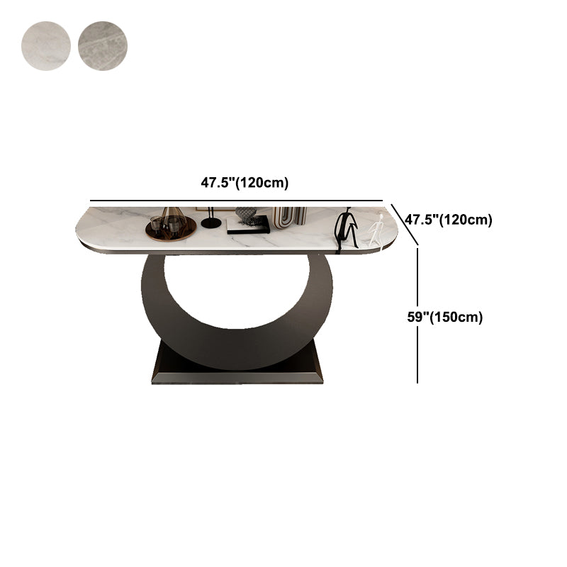 Tavolo da console astratto di ardesia/metallo glam di metallo per Hall