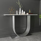 Glam Abstractl Slate / Metal Rectangle Console résistant aux taches Rectangle pour HAL