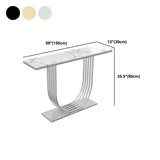 Glam Abstractl Slate / Metal Rectangle Console résistant aux taches Rectangle pour HAL