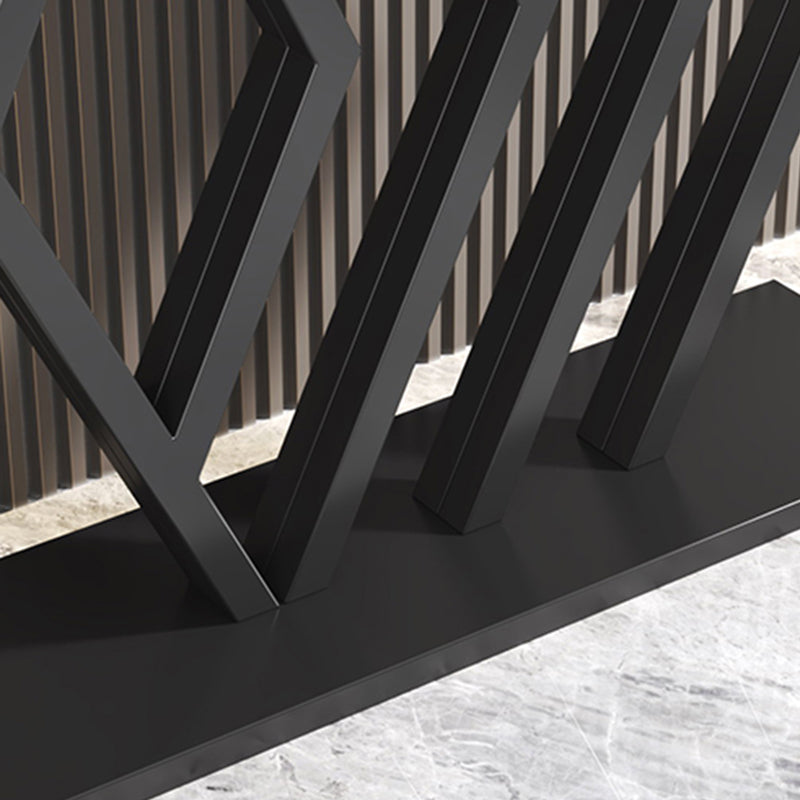 Tavolo da ardesia glam e console metallica resistente alle macchie astratte per Hall