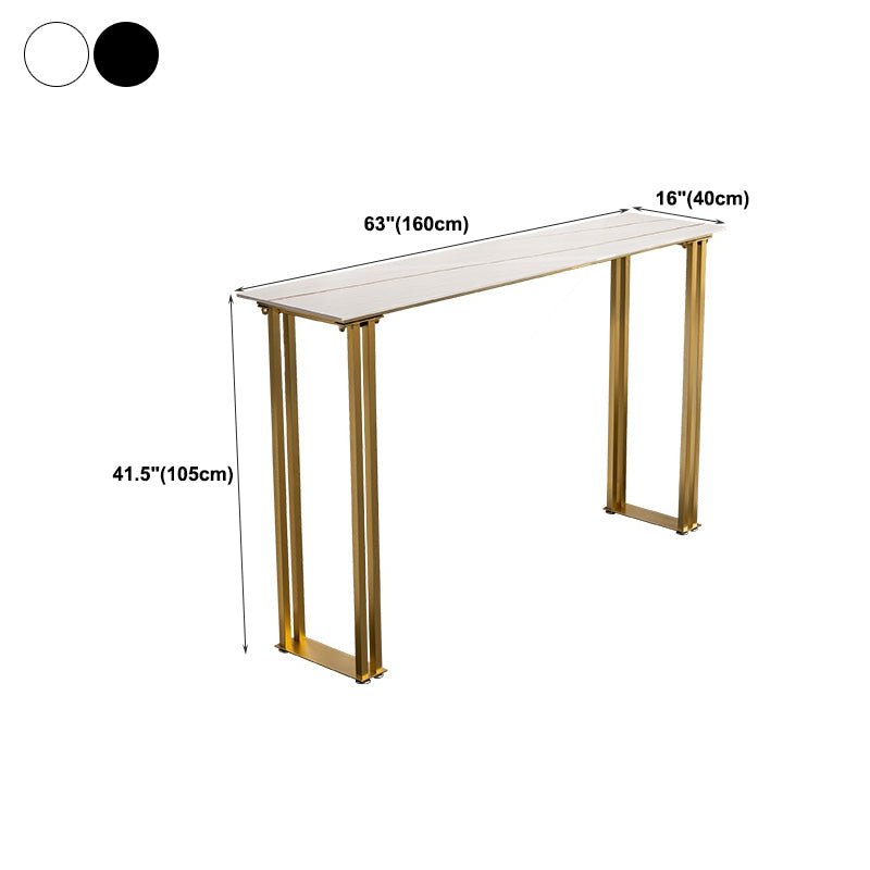 Evento di slitta da rettangolo interno e tavolo da cocktail glam in pietra e tavolino in metallo