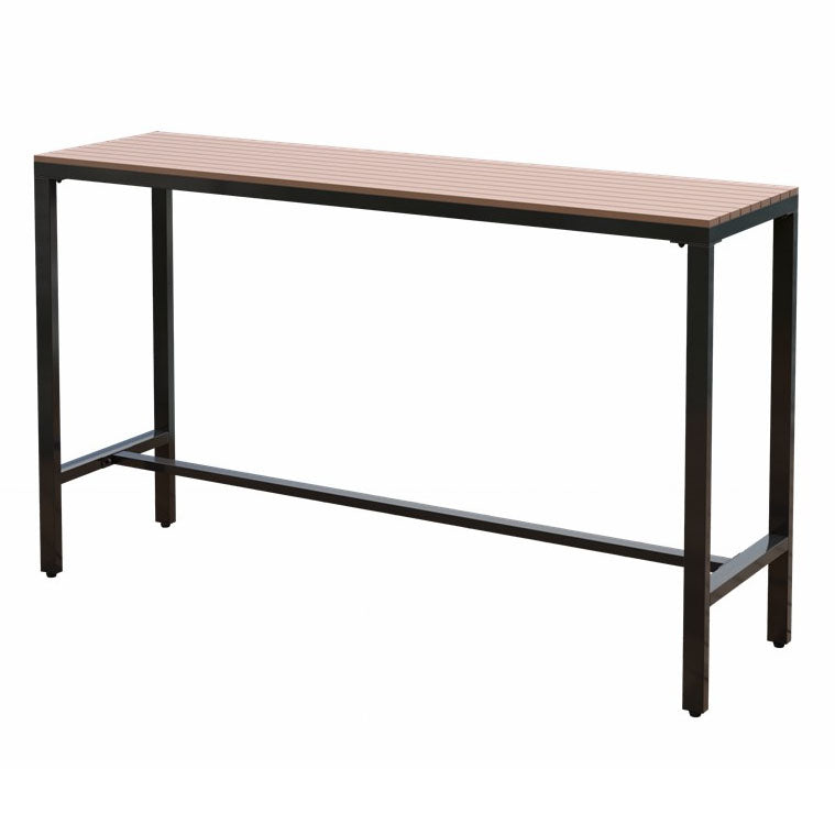 Modern Trestle Bar/Dinette Table Rectangle Outdoor Footrest Bar Height Table Without Chairs Clearhalo 'Bar Furniture' 'Bar Tables' 'bar_tables' 'furn' 'furn_bar_tables' 'Furniture' 'Kitchen & Dining Furniture' 5457008
