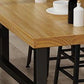 Rectangle Pine Wood Top Bar Table Industrial Bar Table with Trestle Base in Black Clearhalo 'Bar Furniture' 'Bar Tables' 'bar_tables' 'furn' 'furn_bar_tables' 'Furniture' 'Kitchen & Dining Furniture' 5457112
