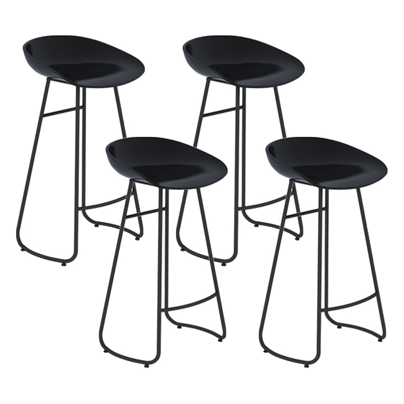 Contemporary Style Bar Stool Plastic Counter Bar Stool with Metal Legs Clearhalo 'Bar Furniture' 'Bar Stools' 'bar_stools' 'furn' 'furn_bar_stools' 'Furniture' 'furniture_bar_stools' 'Kitchen & Dining Furniture' 5457306_708e0319-ea09-4016-993d-d98f94d3a586