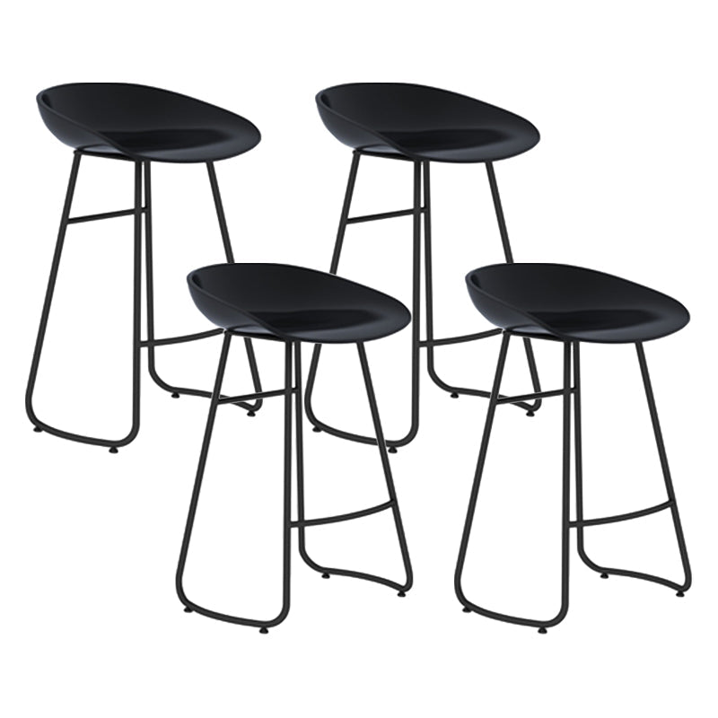 Contemporary Style Bar Stool Plastic Counter Bar Stool with Metal Legs Clearhalo 'Bar Furniture' 'Bar Stools' 'bar_stools' 'furn' 'furn_bar_stools' 'Furniture' 'furniture_bar_stools' 'Kitchen & Dining Furniture' 5457310