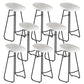 Contemporary Style Bar Stool Plastic Counter Bar Stool with Metal Legs White 8 Piece Set Clearhalo 'Bar Furniture' 'Bar Stools' 'bar_stools' 'furn' 'furn_bar_stools' 'Furniture' 'furniture_bar_stools' 'Kitchen & Dining Furniture' 5457315