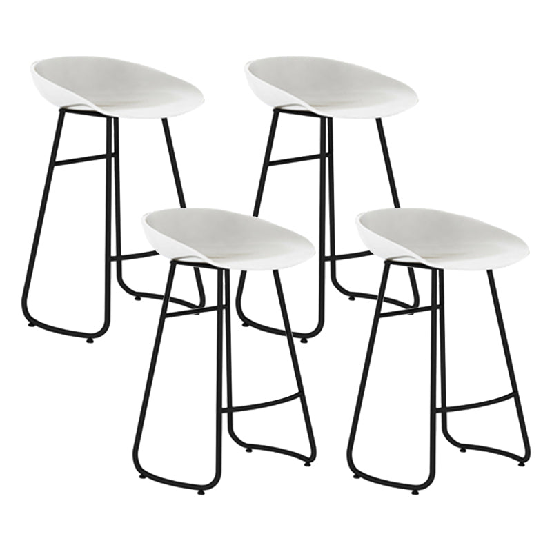 Contemporary Style Bar Stool Plastic Counter Bar Stool with Metal Legs Clearhalo 'Bar Furniture' 'Bar Stools' 'bar_stools' 'furn' 'furn_bar_stools' 'Furniture' 'furniture_bar_stools' 'Kitchen & Dining Furniture' 5457317