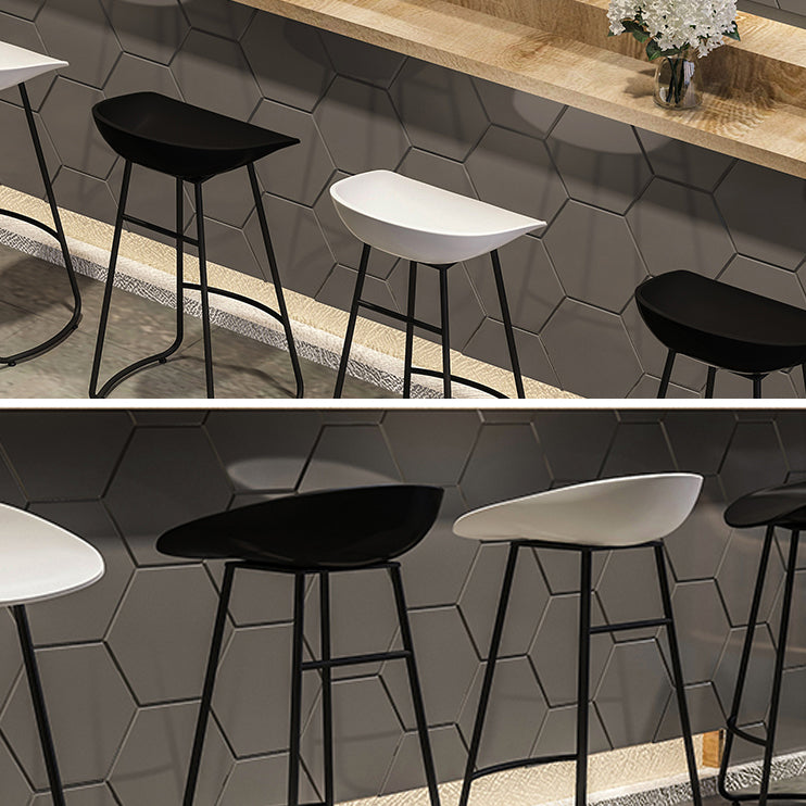 Contemporary Style Bar Stool Plastic Counter Bar Stool with Metal Legs Clearhalo 'Bar Furniture' 'Bar Stools' 'bar_stools' 'furn' 'furn_bar_stools' 'Furniture' 'furniture_bar_stools' 'Kitchen & Dining Furniture' 5457318_e312e075-44e9-447e-bbdd-9da62911036a