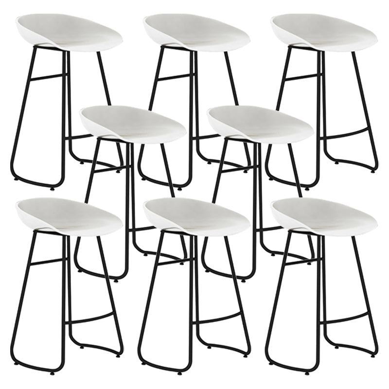 Contemporary Style Bar Stool Plastic Counter Bar Stool with Metal Legs Clearhalo 'Bar Furniture' 'Bar Stools' 'bar_stools' 'furn' 'furn_bar_stools' 'Furniture' 'furniture_bar_stools' 'Kitchen & Dining Furniture' 5457319