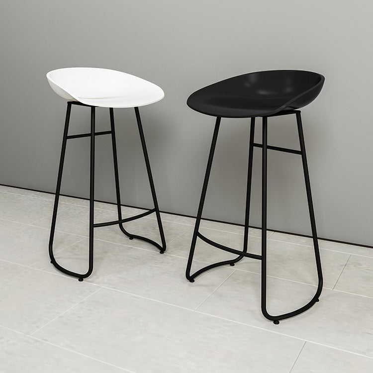 Contemporary Style Bar Stool Plastic Counter Bar Stool with Metal Legs Clearhalo 'Bar Furniture' 'Bar Stools' 'bar_stools' 'furn' 'furn_bar_stools' 'Furniture' 'furniture_bar_stools' 'Kitchen & Dining Furniture' 5457322