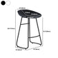 Contemporary Style Bar Stool Plastic Counter Bar Stool with Metal Legs Clearhalo 'Bar Furniture' 'Bar Stools' 'bar_stools' 'furn' 'furn_bar_stools' 'Furniture' 'furniture_bar_stools' 'Kitchen & Dining Furniture' 5457323