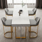 Scandinavian Bucket Counter & Bar Stool Faux Leather Bar Stool for Dining Room Clearhalo 'Bar Furniture' 'Bar Stools' 'bar_stools' 'furn' 'furn_bar_stools' 'Furniture' 'Kitchen & Dining Furniture' 5457410