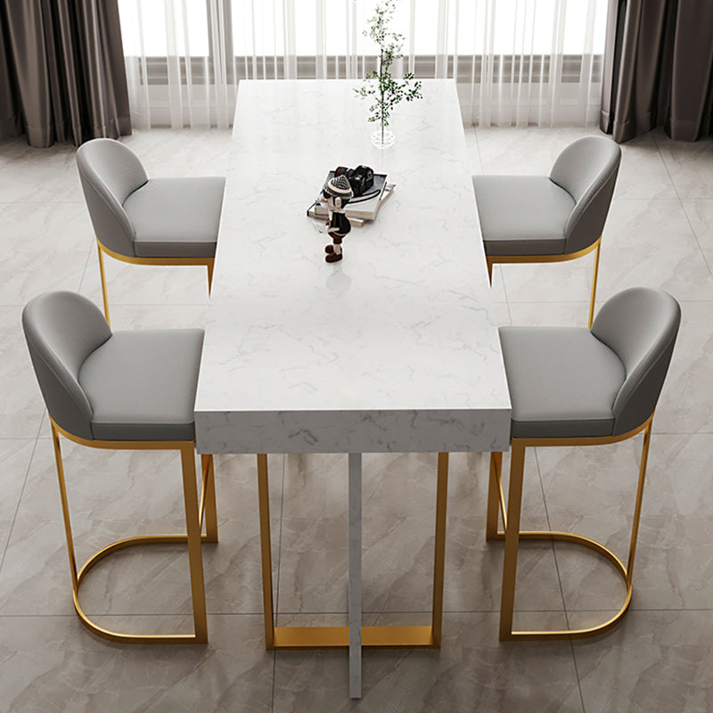 Scandinavian Bucket Counter & Bar Stool Faux Leather Bar Stool for Dining Room Clearhalo 'Bar Furniture' 'Bar Stools' 'bar_stools' 'furn' 'furn_bar_stools' 'Furniture' 'Kitchen & Dining Furniture' 5457410