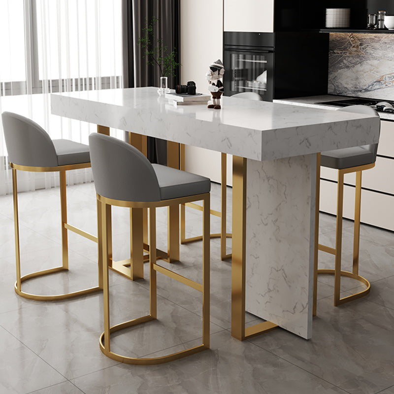 Scandinavian Bucket Counter & Bar Stool Faux Leather Bar Stool for Dining Room Clearhalo 'Bar Furniture' 'Bar Stools' 'bar_stools' 'furn' 'furn_bar_stools' 'Furniture' 'Kitchen & Dining Furniture' 5457415