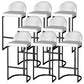 Scandinavian Bucket Counter & Bar Stool Faux Leather Bar Stool for Dining Room Black 8 Piece Set Clearhalo 'Bar Furniture' 'Bar Stools' 'bar_stools' 'furn' 'furn_bar_stools' 'Furniture' 'Kitchen & Dining Furniture' 5457416