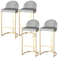 Scandinavian Bucket Counter & Bar Stool Faux Leather Bar Stool for Dining Room Gold 4 Piece Set Clearhalo 'Bar Furniture' 'Bar Stools' 'bar_stools' 'furn' 'furn_bar_stools' 'Furniture' 'Kitchen & Dining Furniture' 5457420
