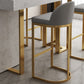 Scandinavian Bucket Counter & Bar Stool Faux Leather Bar Stool for Dining Room Clearhalo 'Bar Furniture' 'Bar Stools' 'bar_stools' 'furn' 'furn_bar_stools' 'Furniture' 'Kitchen & Dining Furniture' 5457421