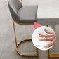 Scandinavian Bucket Counter & Bar Stool Faux Leather Bar Stool for Dining Room Clearhalo 'Bar Furniture' 'Bar Stools' 'bar_stools' 'furn' 'furn_bar_stools' 'Furniture' 'Kitchen & Dining Furniture' 5457423