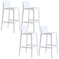 Modern Bar-stool Plastic Counter Bar Stool with Plastic Legs for Restaurant