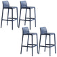 Modern Bar-stool Plastic Counter Bar Stool with Plastic Legs for Restaurant