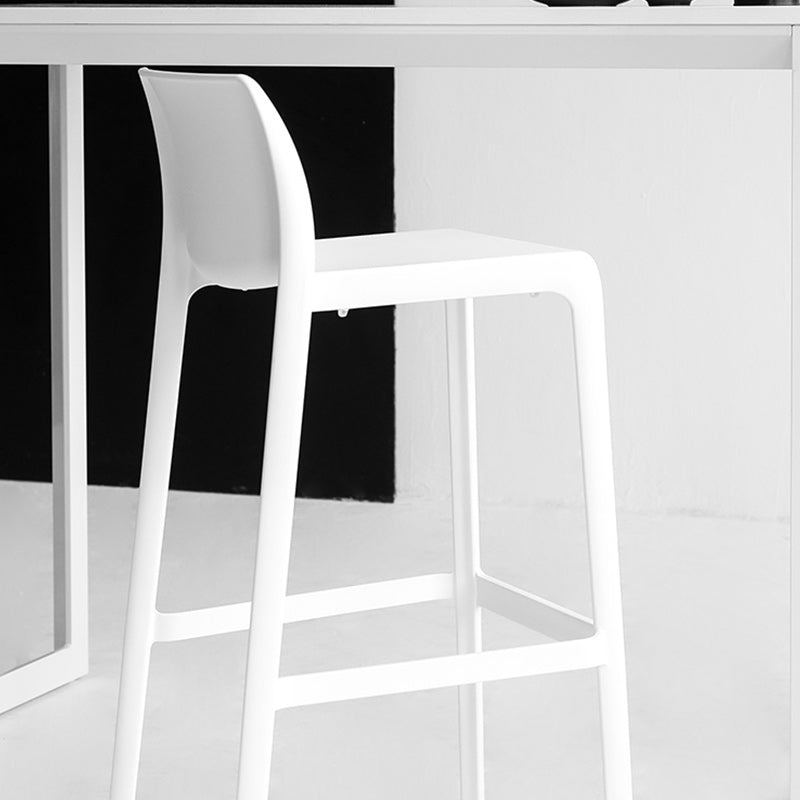 Modern Bar-stool Plastic Counter Bar Stool with Plastic Legs for Restaurant