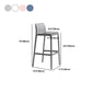 Modern Bar-stool Plastic Counter Bar Stool with Plastic Legs for Restaurant