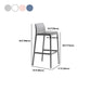 Modern Bar-stool Plastic Counter Bar Stool with Plastic Legs for Restaurant