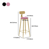 Taburete de bar de glam nórdico taburete redondo con patas de metal para el hogar