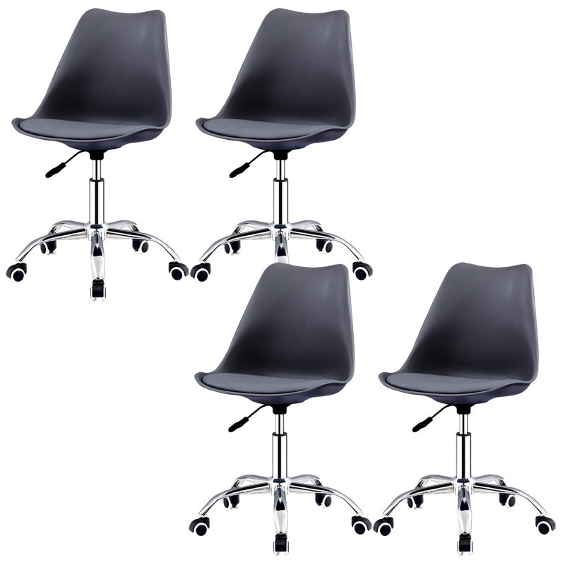 Contemporary Style Bar Stool Liftable Counter Bar Stool with Metal Legs Black 4 Piece Set Clearhalo 'Bar Furniture' 'Bar Stools' 'bar_stools' 'furn' 'furn_bar_stools' 'Furniture' 'furniture_bar_stools' 'Kitchen & Dining Furniture' 5457523