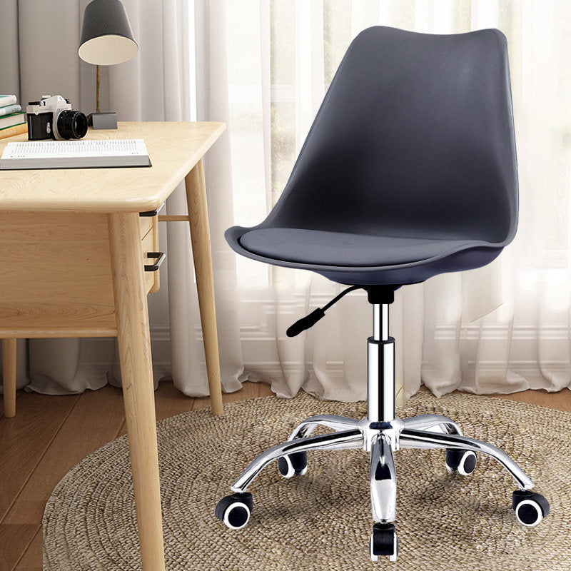 Contemporary Style Bar Stool Liftable Counter Bar Stool with Metal Legs Black 1 Piece Clearhalo 'Bar Furniture' 'Bar Stools' 'bar_stools' 'furn' 'furn_bar_stools' 'Furniture' 'furniture_bar_stools' 'Kitchen & Dining Furniture' 5457524