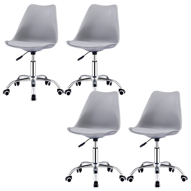 Contemporary Style Bar Stool Liftable Counter Bar Stool with Metal Legs Grey 4 Piece Set Clearhalo 'Bar Furniture' 'Bar Stools' 'bar_stools' 'furn' 'furn_bar_stools' 'Furniture' 'furniture_bar_stools' 'Kitchen & Dining Furniture' 5457532