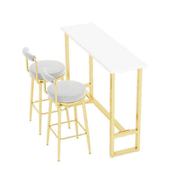 Set di tavoli da bar industriale 1/3/4/5/7 Pieni Contatore set con base d'oro